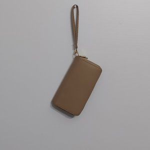 Womens Wallet Leather Zip Around Wallet  Travel Long Purse for Women